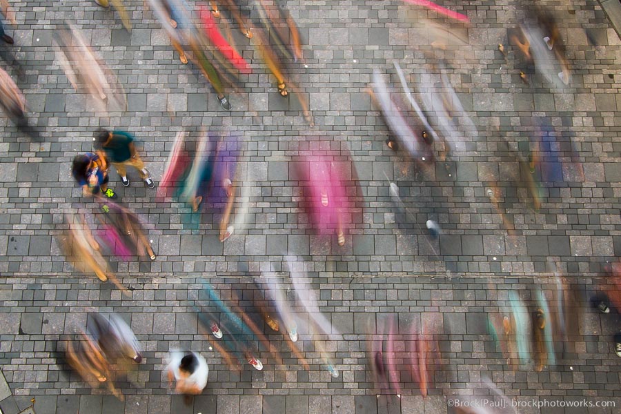 People in motion, the Village, Beijing, China